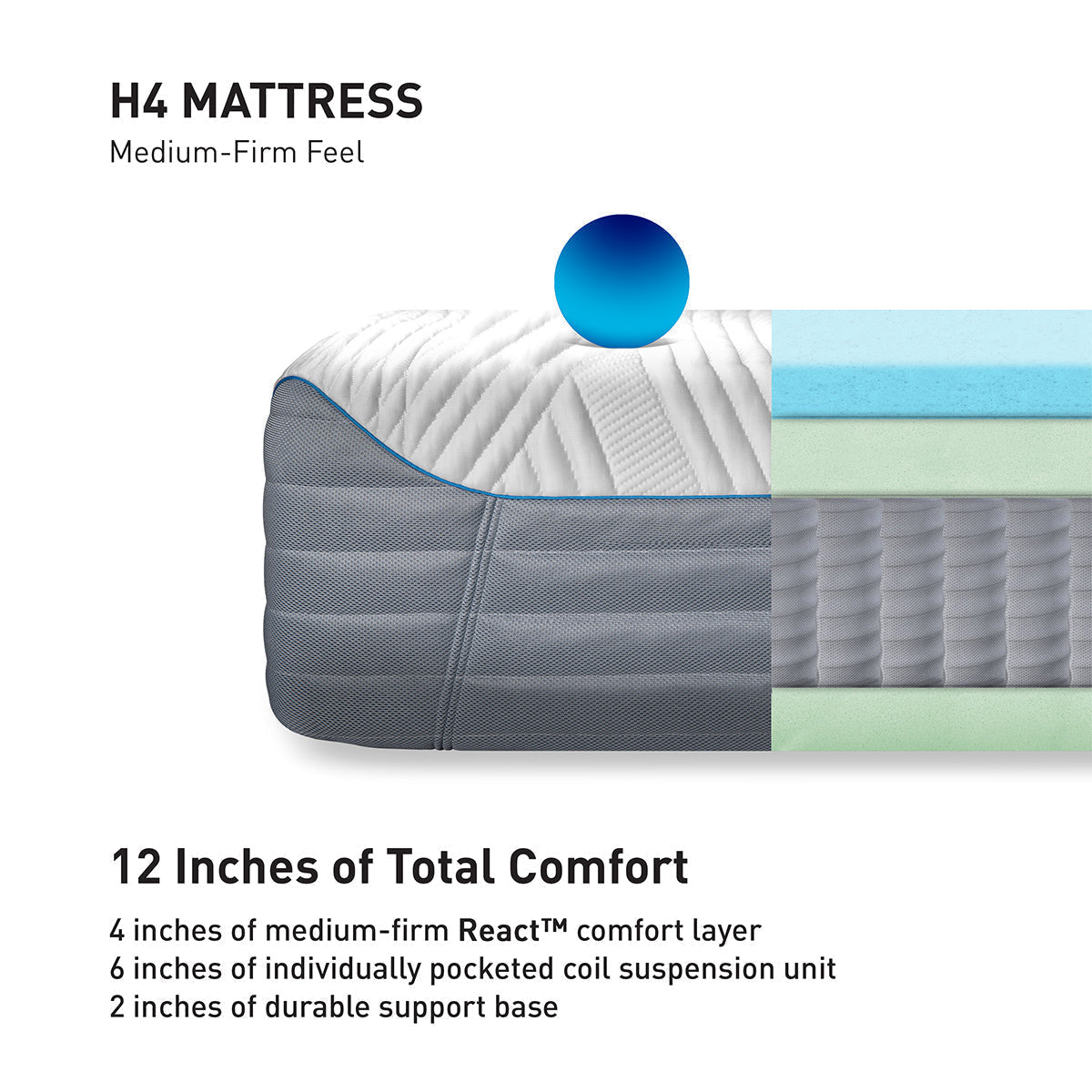 Bedgear H4 Hybrid Performance Mattress