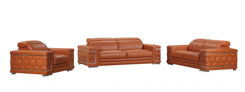 Monaco Leather Seating Set – Camel