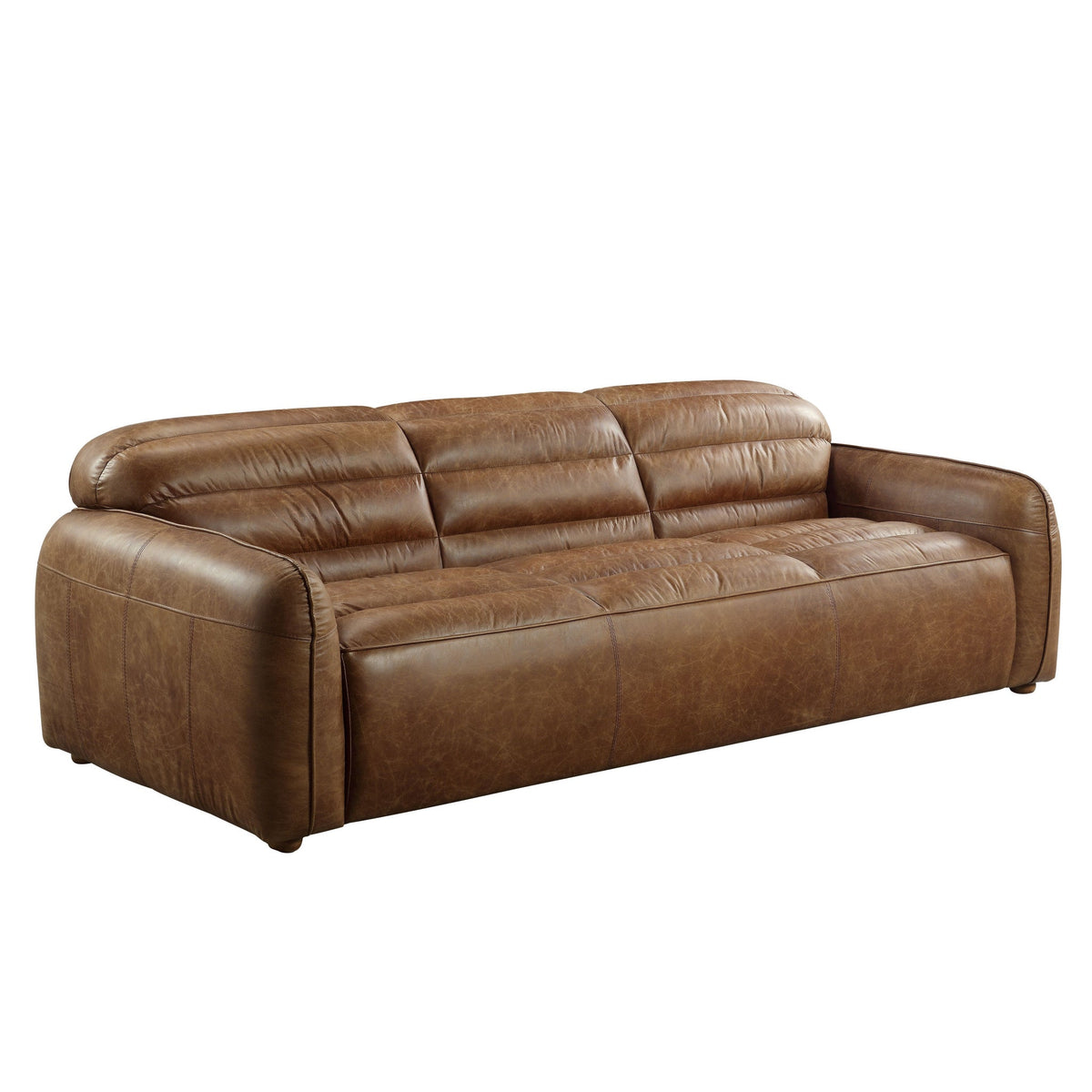 Phillips Leather Sofa – Dark Brown
