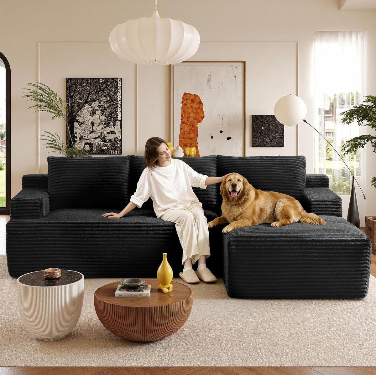 Berk Furniture Outlet Sectional Couch Cloud Sofa L Shaped Upholstered Modular Sectional Couch with Chaise Boneless Modern Living Room Sofa