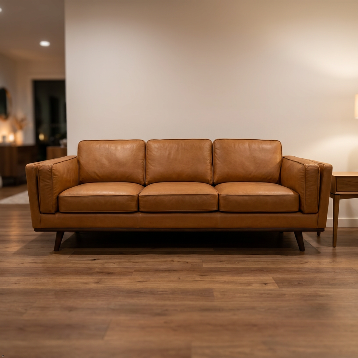 Chase Top-Grain Leather Sofa, 90 Inches MCM