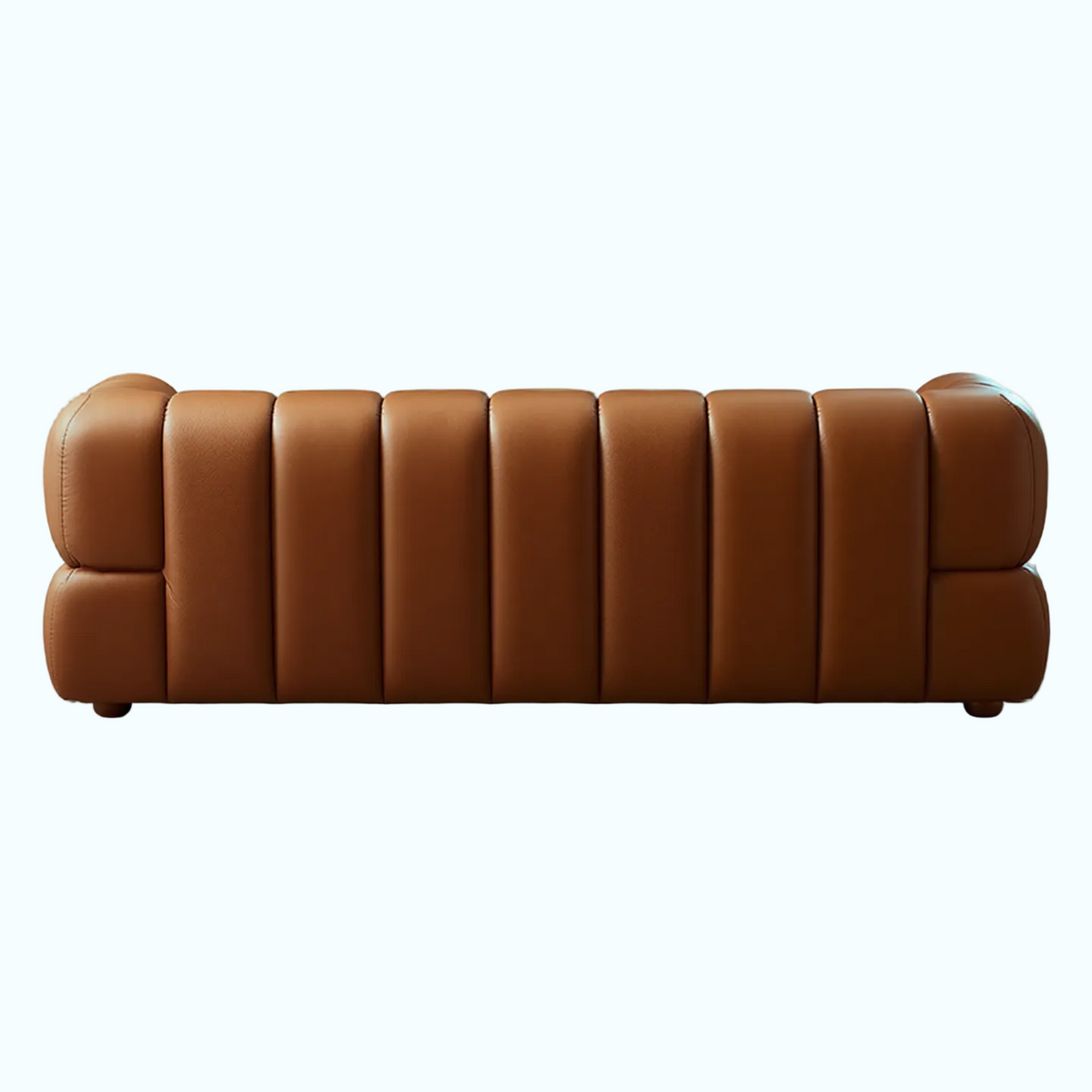 Cognac Top-Grain Leather Sofa