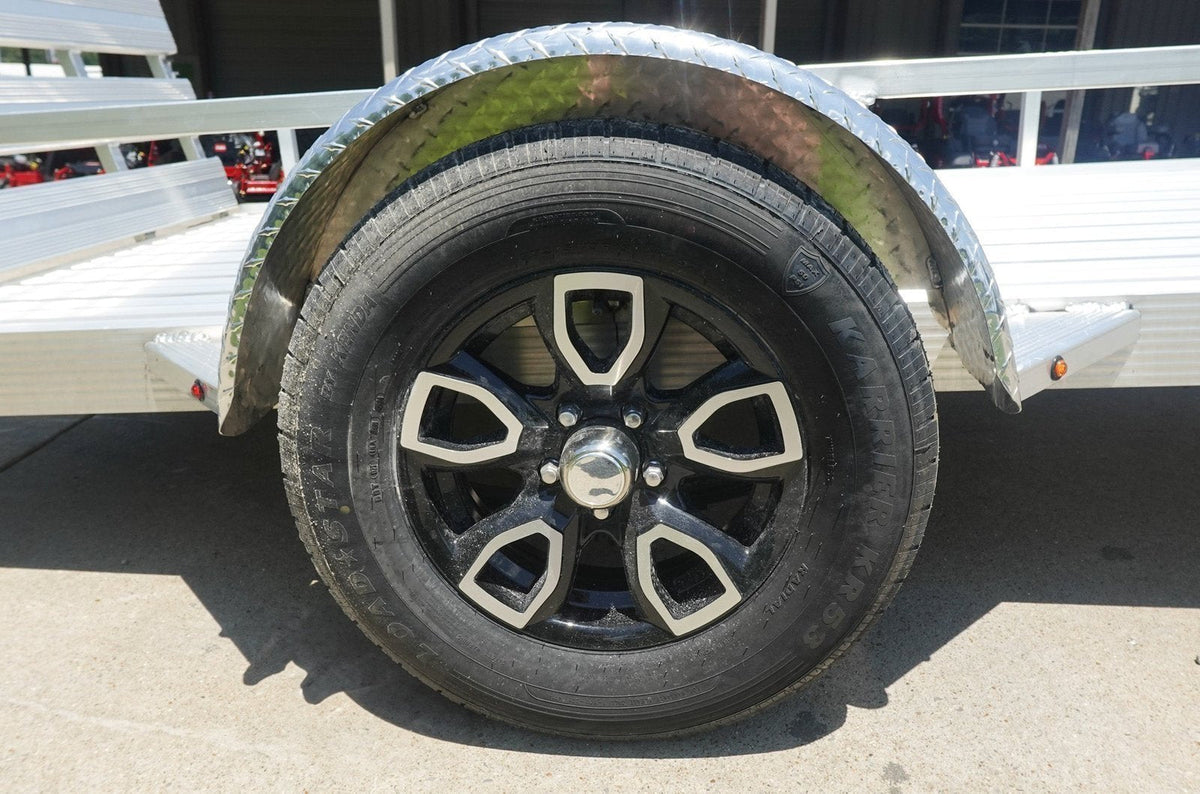 5′ x 10′ Aluminum Utility Trailer with Gate and Mag Wheels – 3500 lb Axle