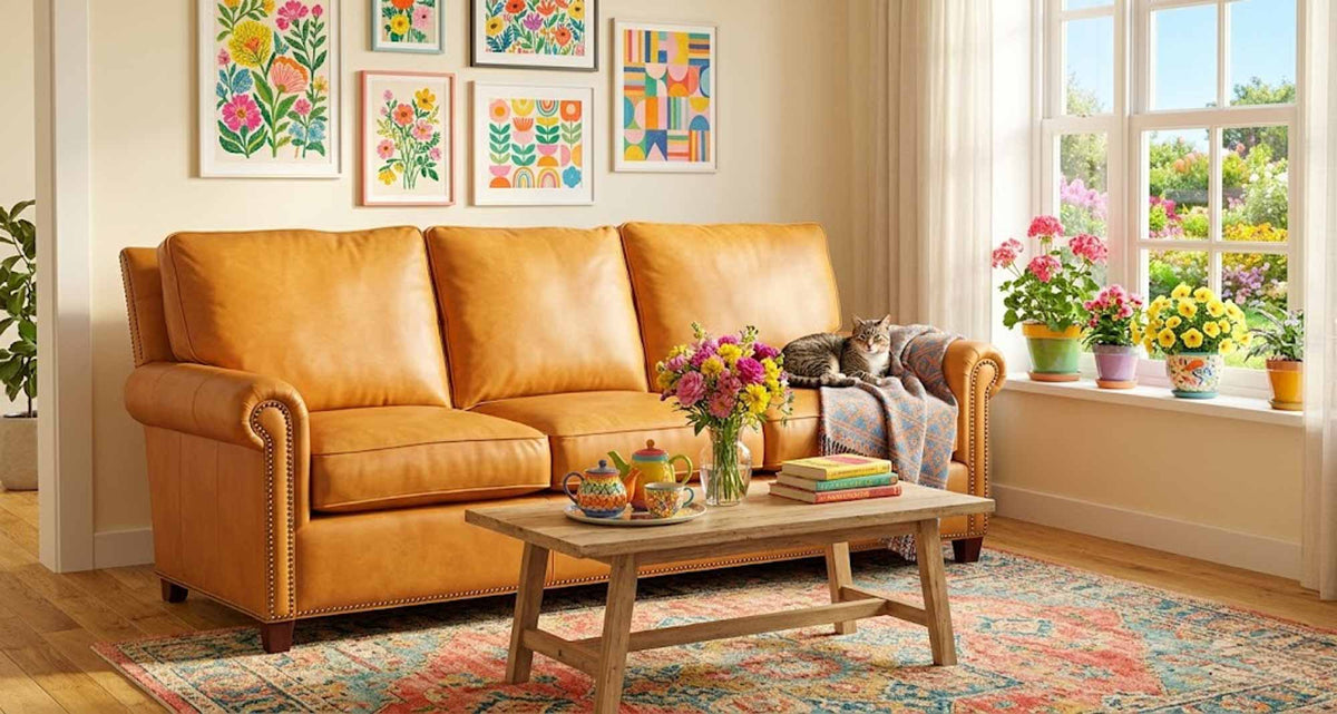 Rita Leather Sofa