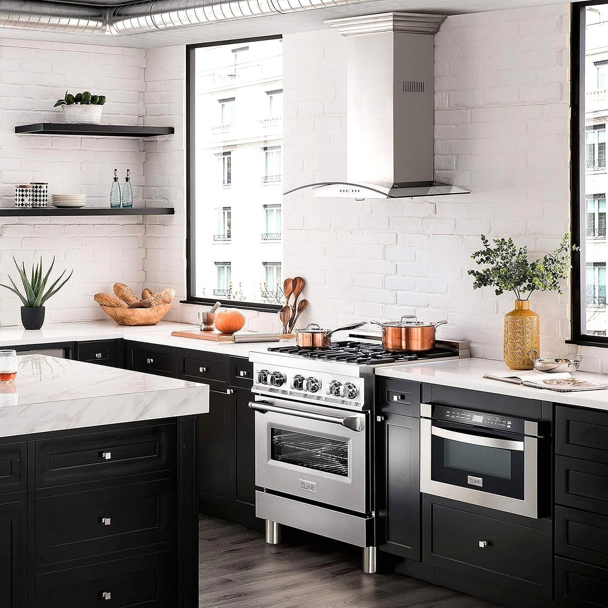 ZLINE 30-Inch Legacy Dual Fuel Range with Gas Cooktop & Electric Convection Oven, Stainless Steel (RA30)