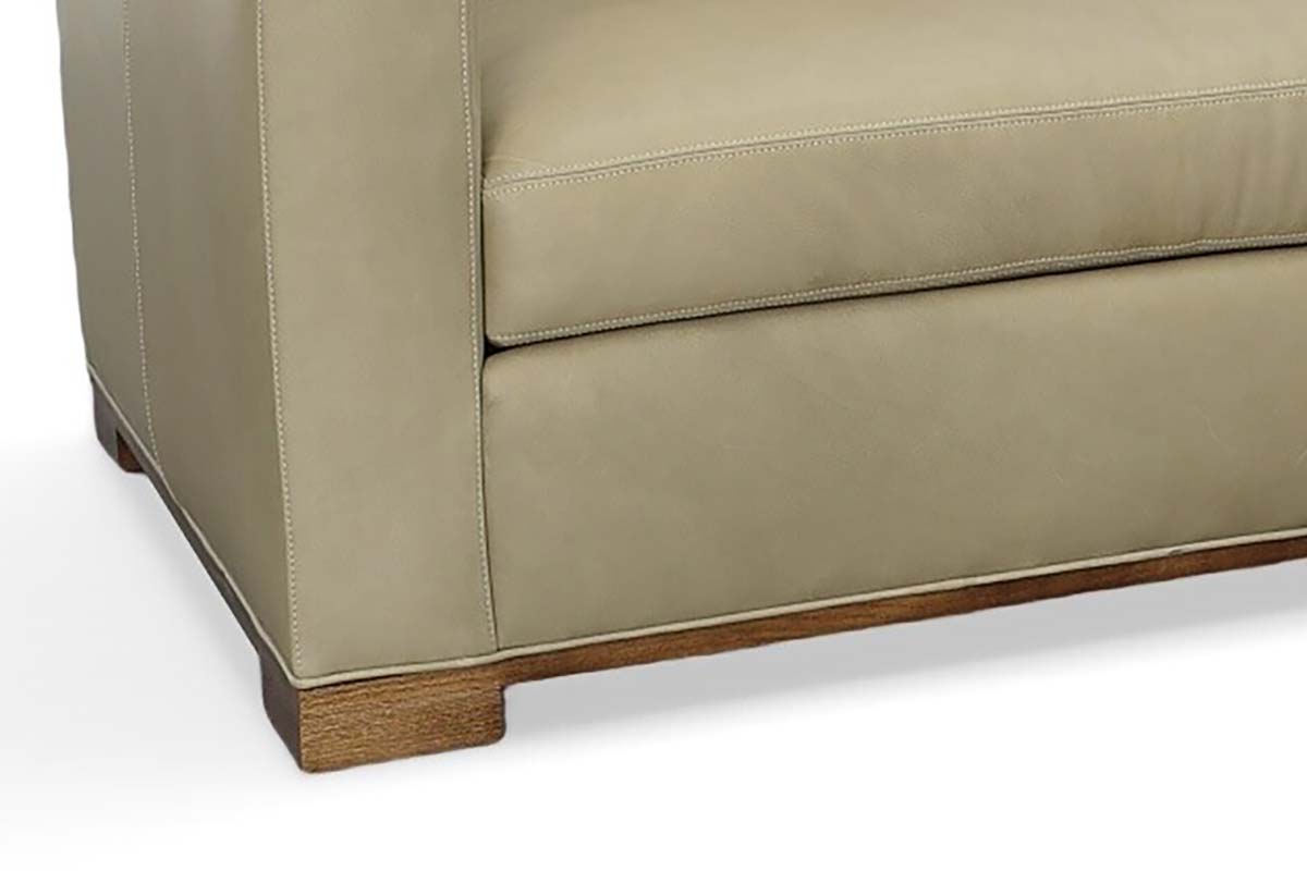 Jasper Bench Seat Track Arm Leather Sofa Or Sleeper Sofa