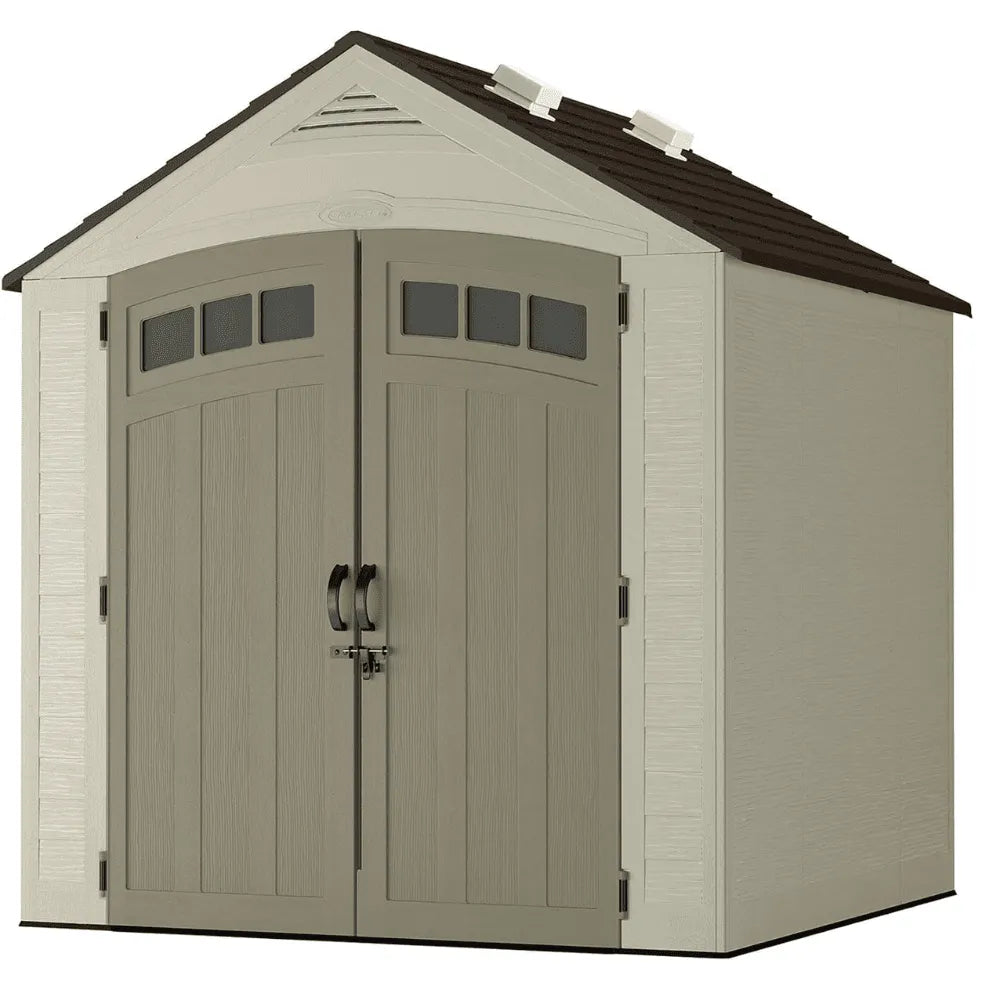Suncast Vista 7 ft. x 7 ft. Resin Outdoor Storage Shed with IllumiVent System