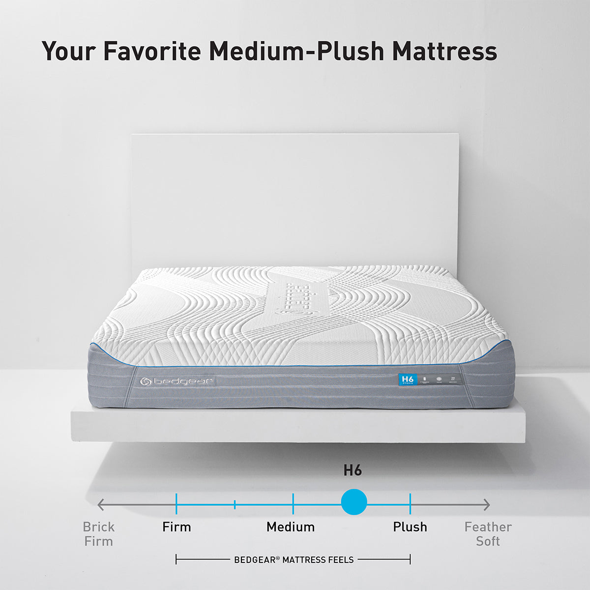 Bedgear H6 Hybrid Performance Mattress - Cooling Memory Foam & Innerspring