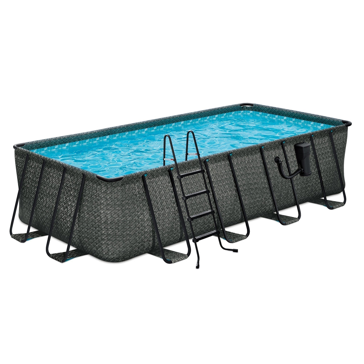 Funsicle 18' x 9' x 52" Oasis Rectangular Swimming Pool Set with 18' Cover image 2