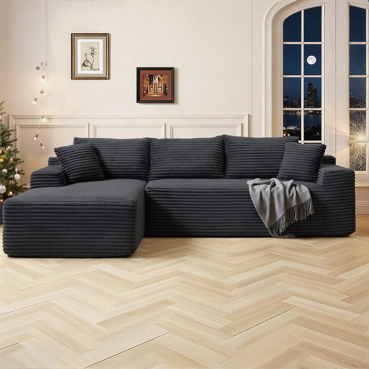Berk Furniture Outlet Cloud Sectional Couch Modern Modular Sectional Sofa Deep Seat Corduroy