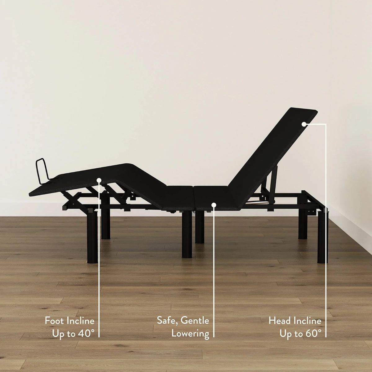 Rize Plus Adjustable Bed Base - Dual Motor Head & Foot Tilt