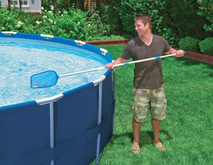 INTEX 12' x 30" Metal Frame Above Ground Pool, Filter, Cover, & Maintenance Kit image 8