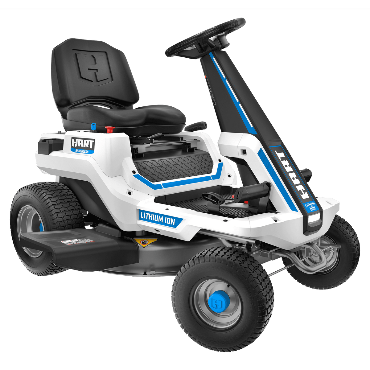 HART 80-Volt 30-Inch Lithium-Ion Electric Riding Lawn Mower Kit with Super Charger (H80RM011)