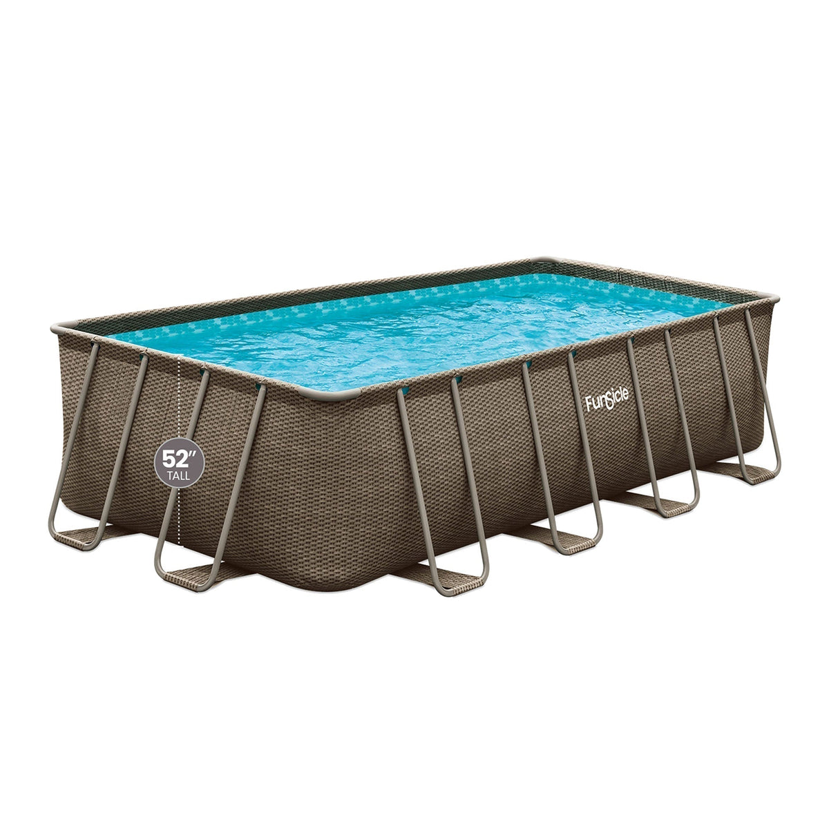 Funsicle 18'x9'x52" Oasis Rectangular Swimming Pool Set with 18' Cover image 2
