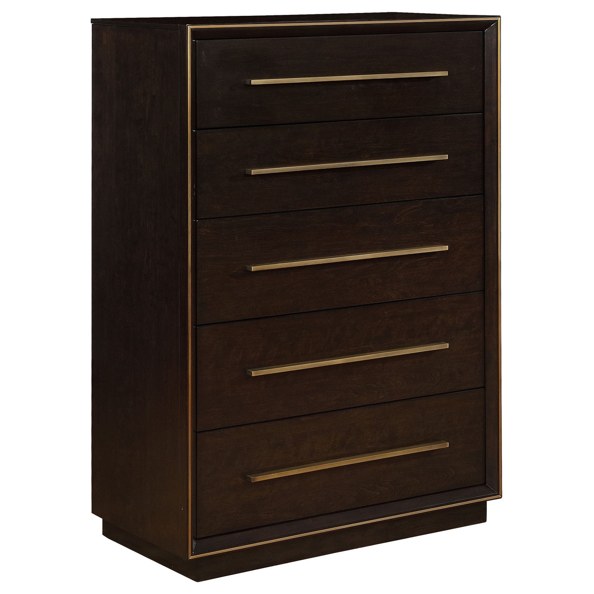 Coaster Fine Furniture Durango Bedroom Set – Grid-Tufted Velvet Headboard & Gold Hardware