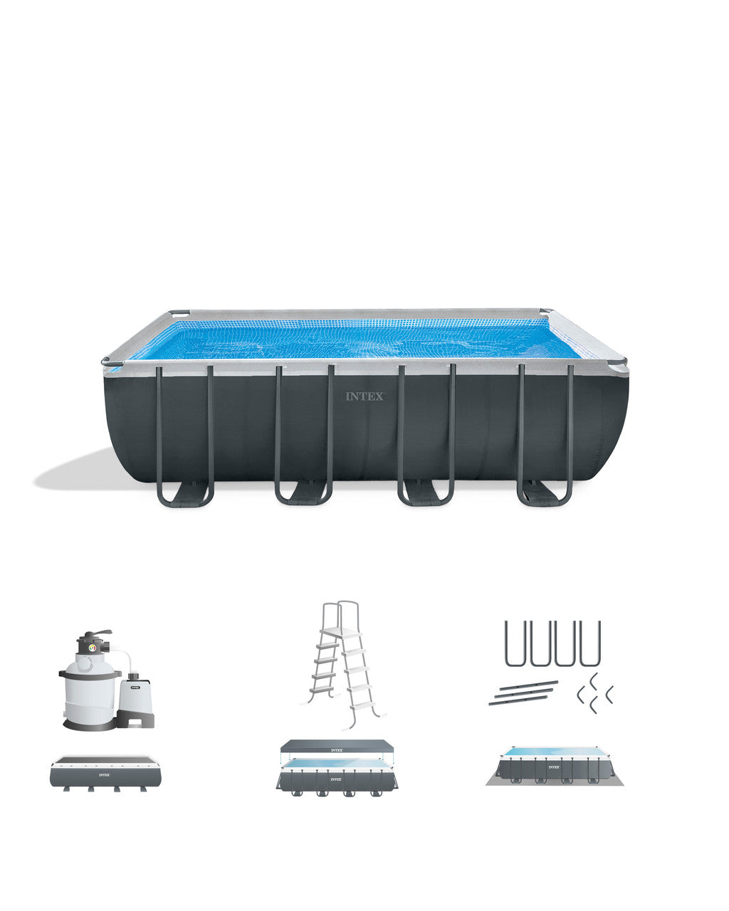 Intex Ultra XTR 18 ft. x 9 ft. Rectangular 52 in. Deep Above Ground Pool Set image 2