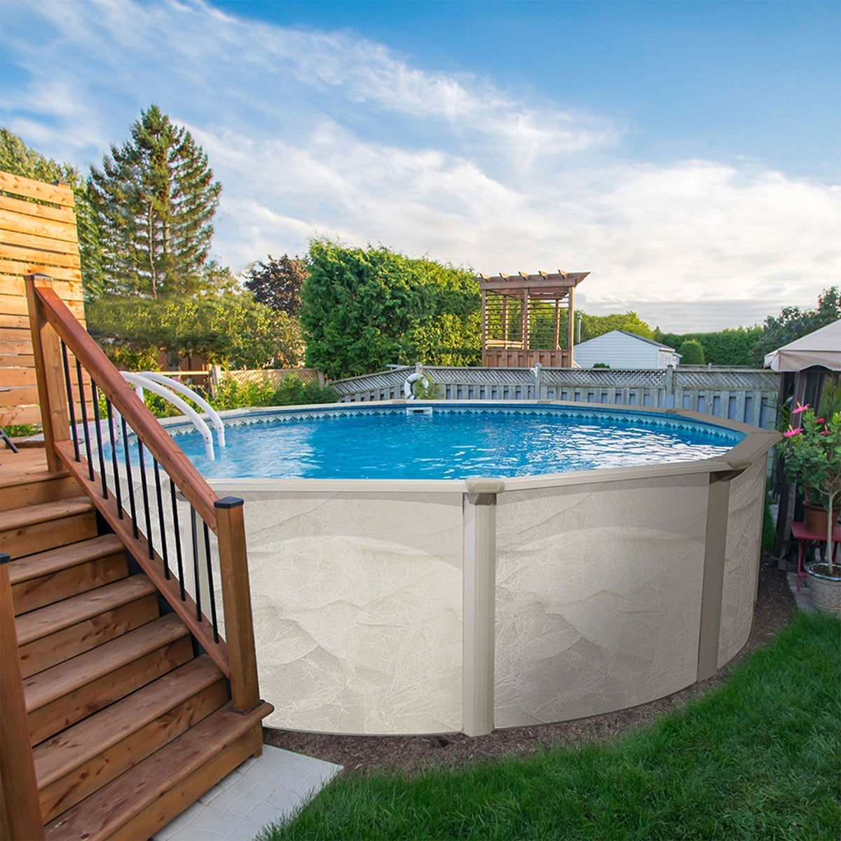 Aquarian Phoenix 21' x 52" Steel Frame Above Ground Swimming Pool Kit with Pump image 4