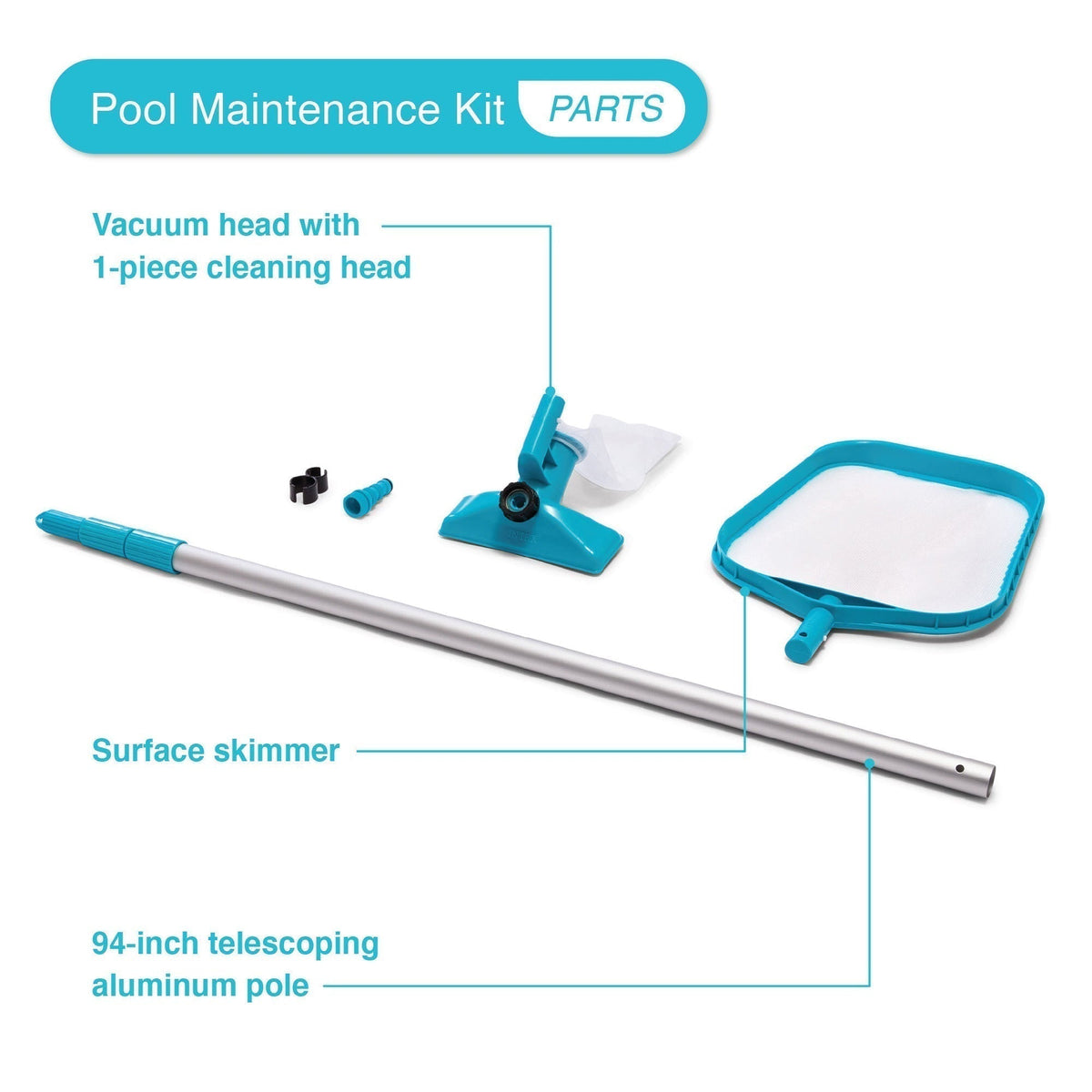 INTEX 12' x 30" Metal Frame Above Ground Pool, Filter, Cover, & Maintenance Kit image 4