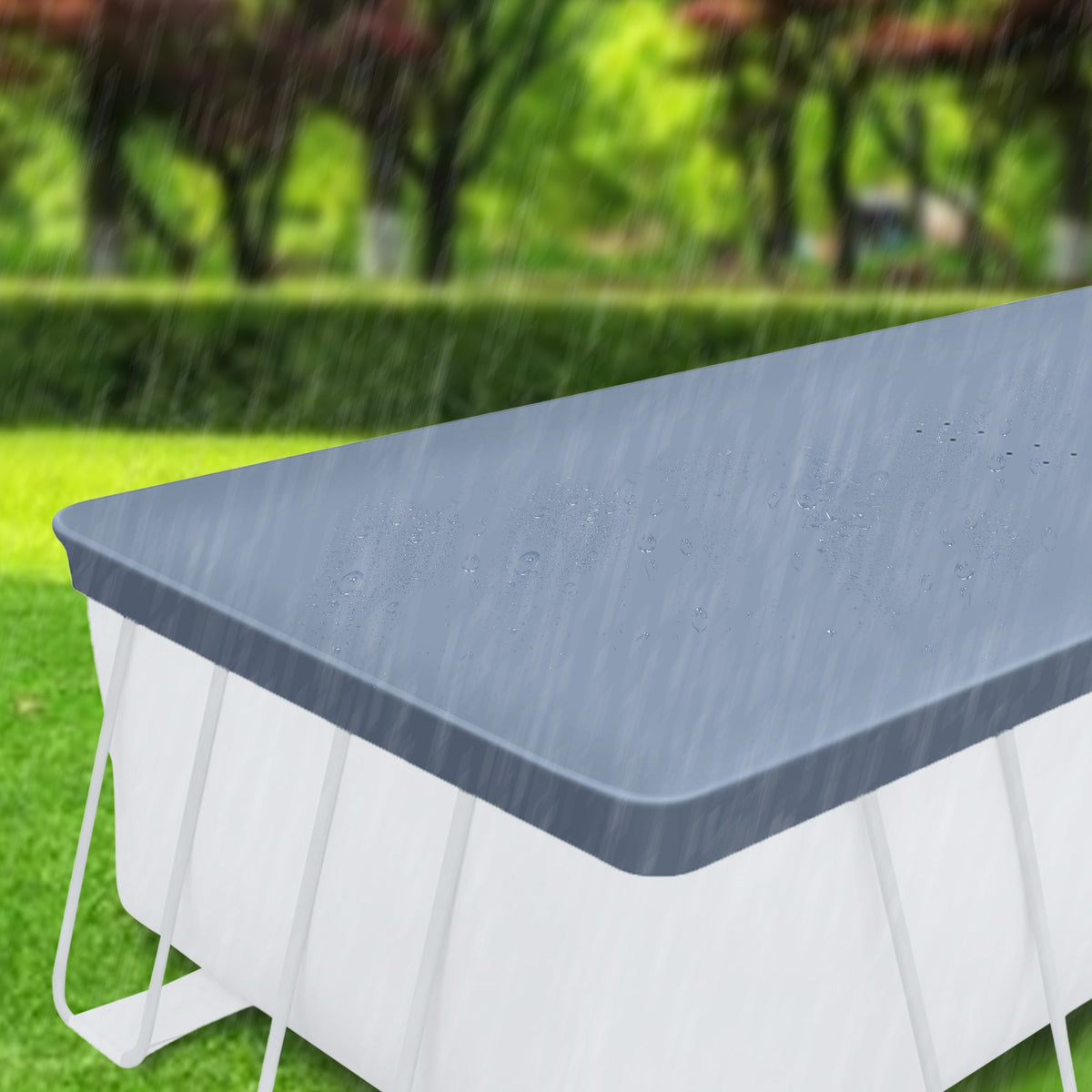 Funsicle 18' x 9' x 52" Oasis Rectangular Swimming Pool Set with 18' Cover image 8