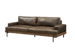 Comstock Leather Sofa - Chocolate