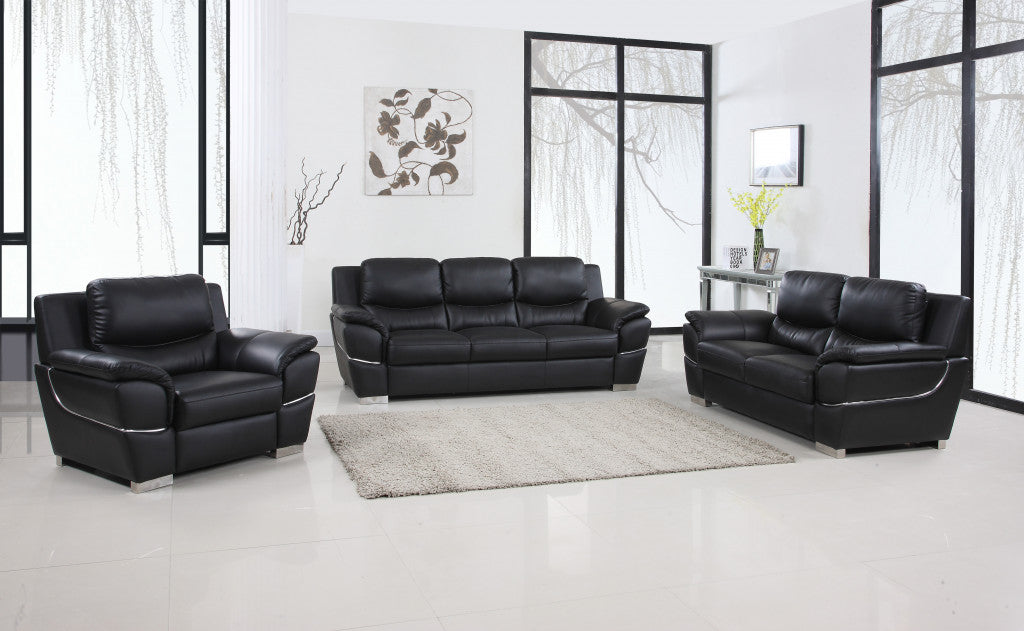 Hamilton Leather Seating Set – Black