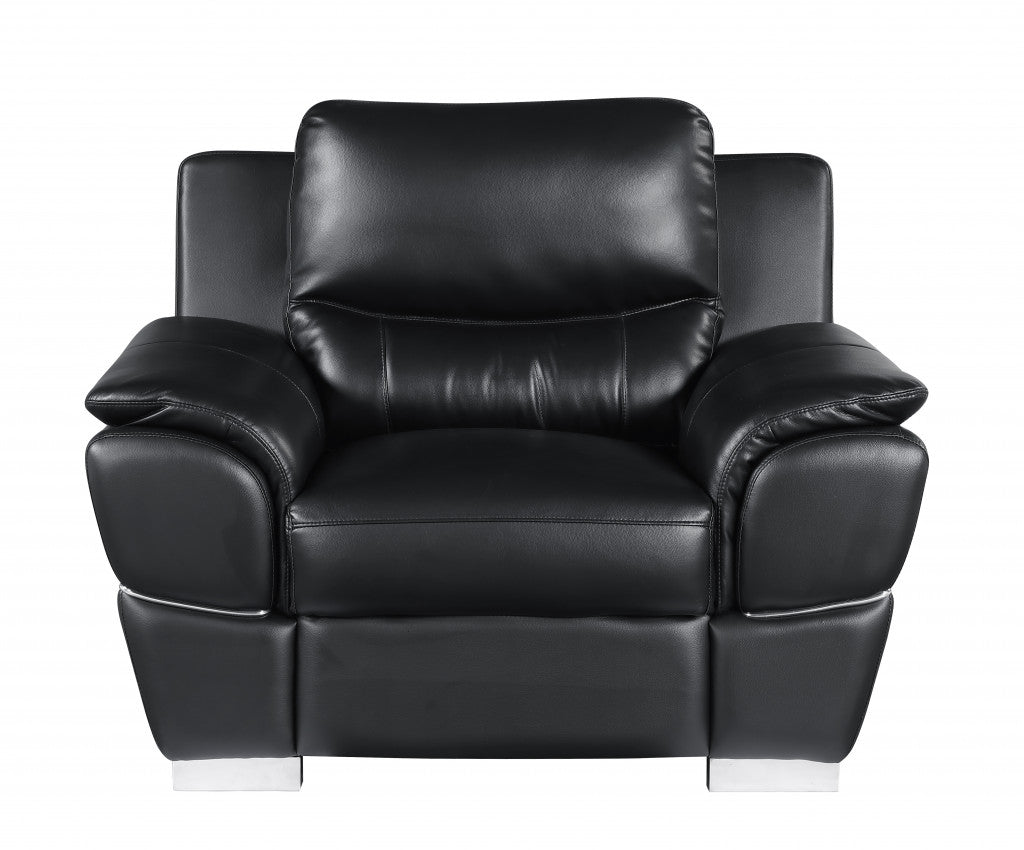Hamilton Leather Seating Set – Black