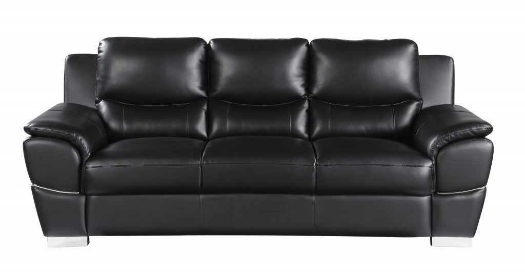 Hamilton Leather Sofa – Black