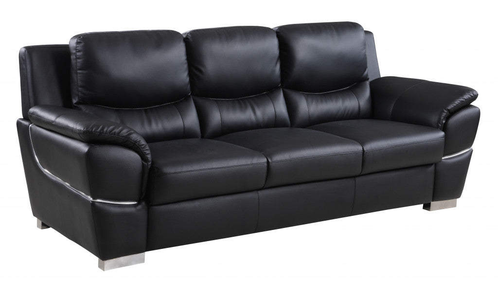 Hamilton Leather Sofa – Black