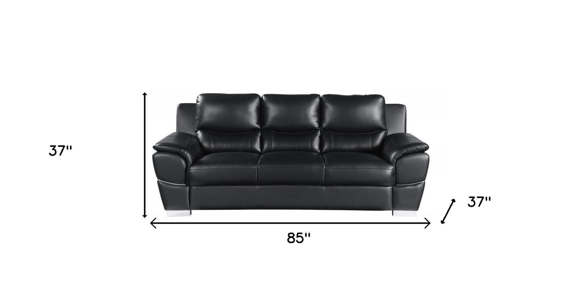 Hamilton Leather Sofa – Black
