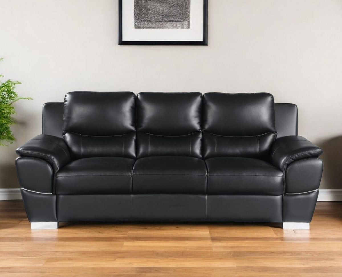 Hamilton Leather Sofa – Black