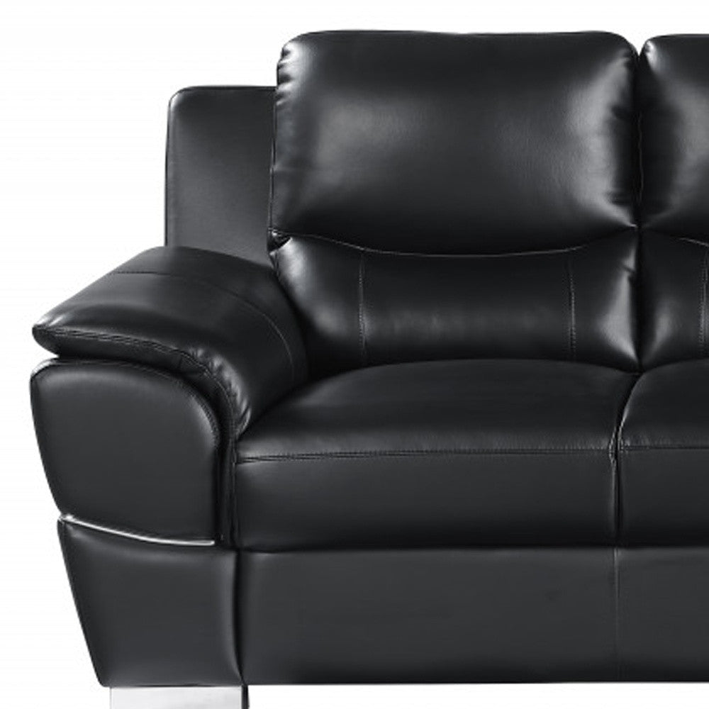 Hamilton Leather Sofa – Black