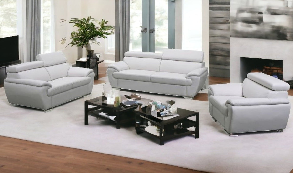 Sterling Leather Seating Set – White