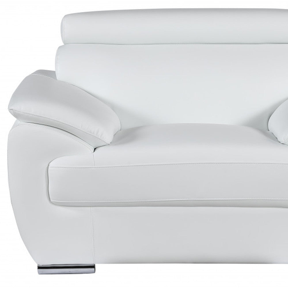 Sterling Leather Seating Set – White