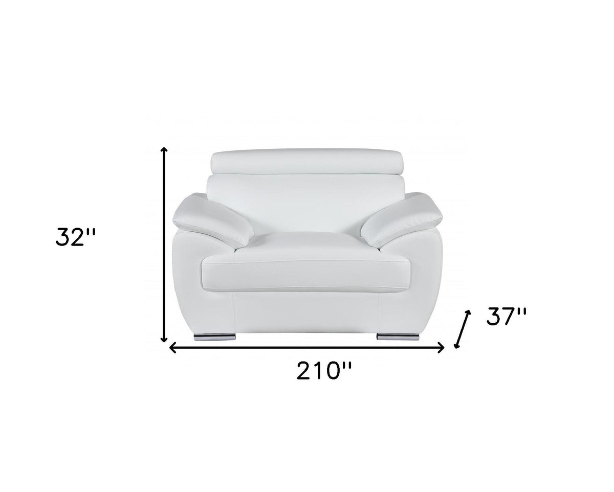 Sterling Leather Seating Set – White