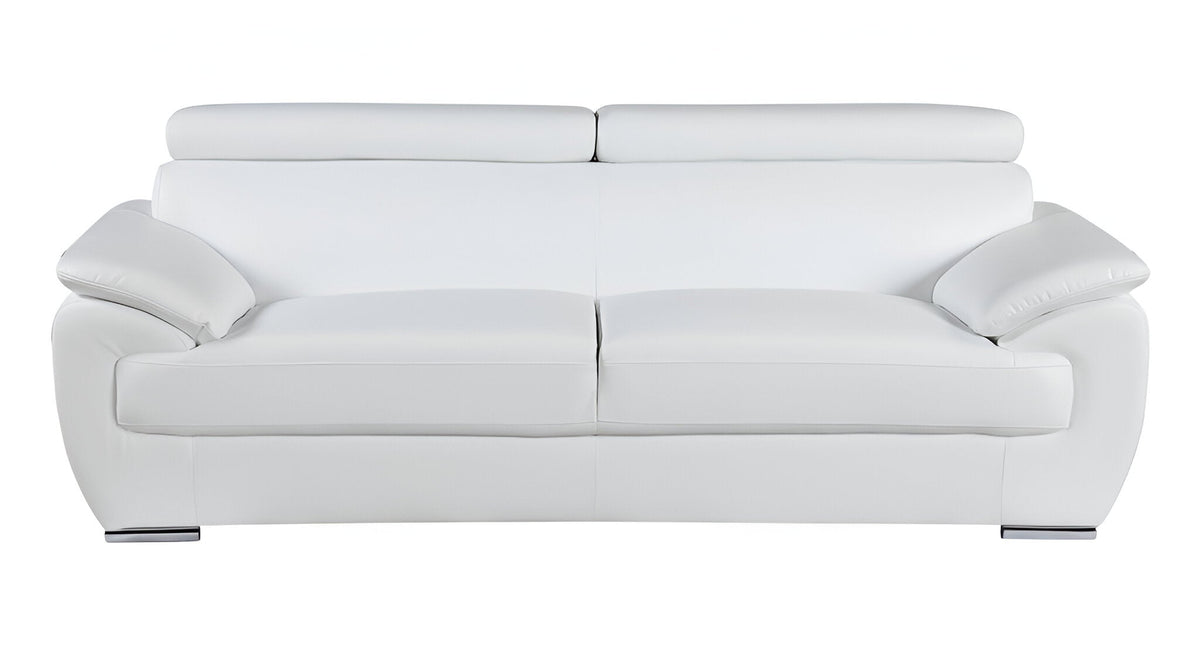 Sterling Leather Sofa – White