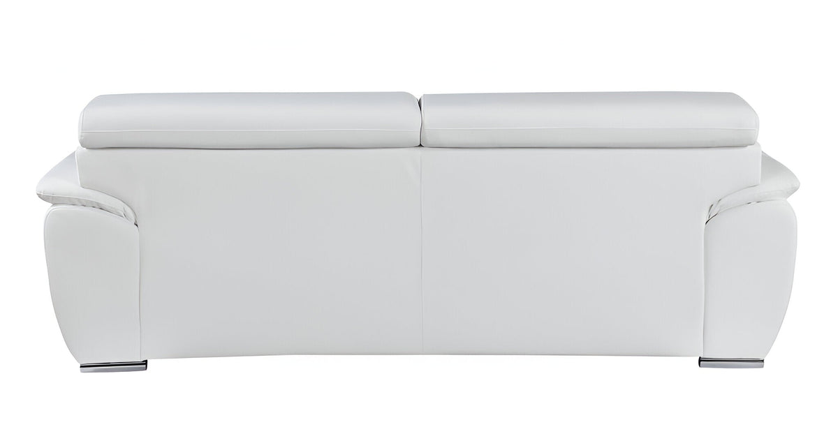 Sterling Leather Sofa – White