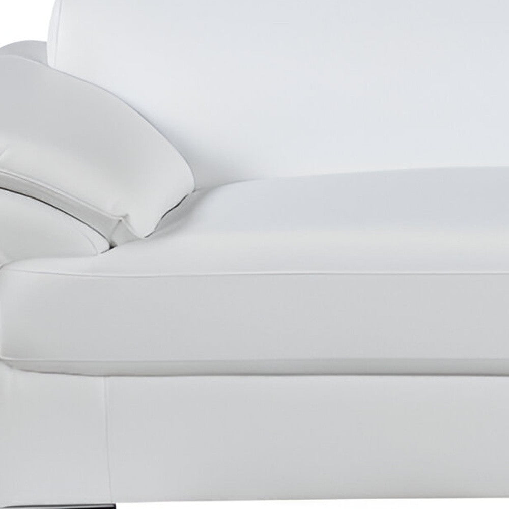 Sterling Leather Sofa – White