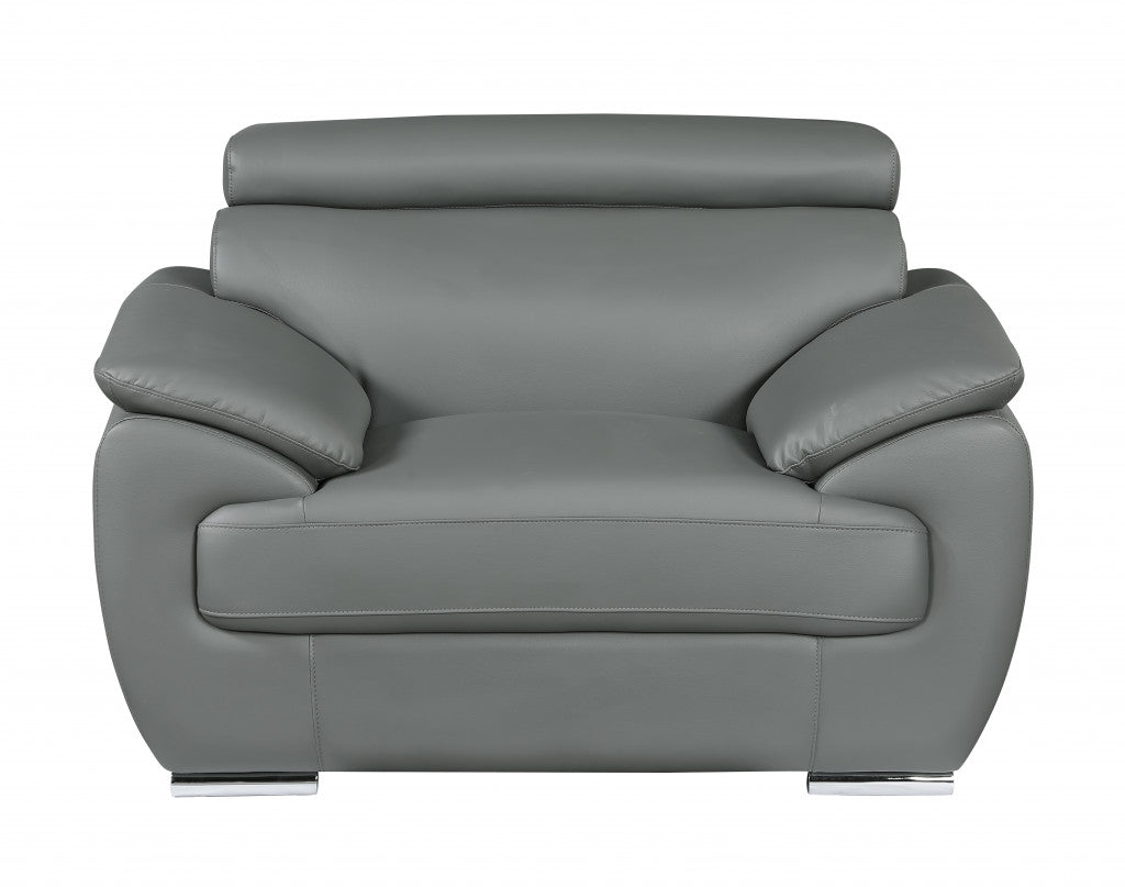 Carter Leather Seating Set – Gray