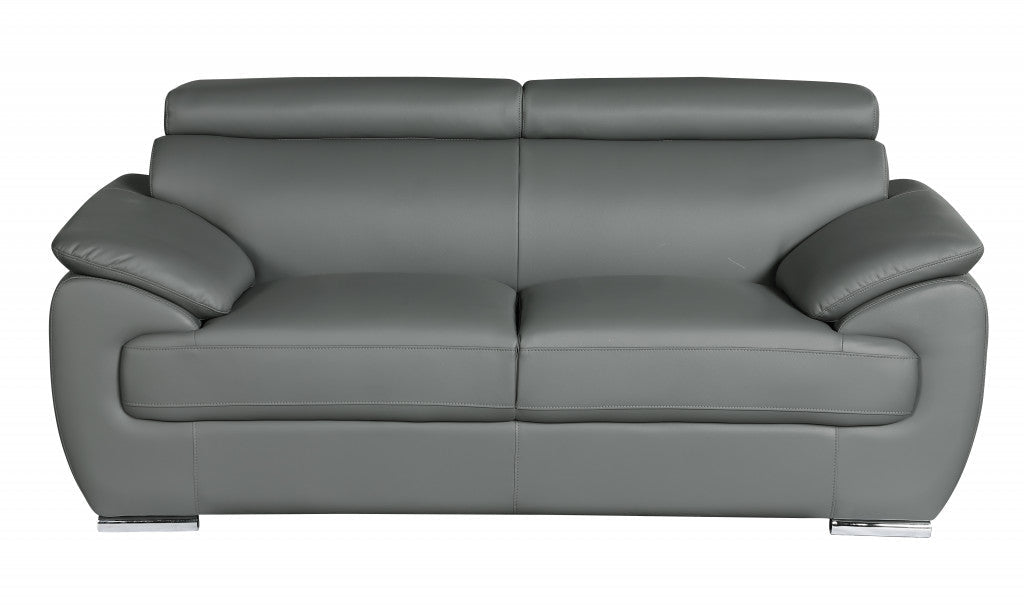 Carter Leather Seating Set – Gray