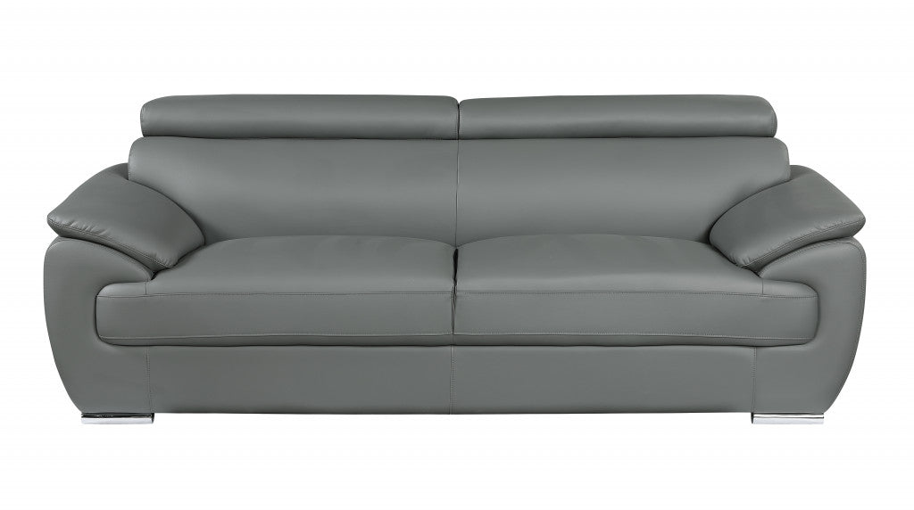 Carter Leather Seating Set – Gray