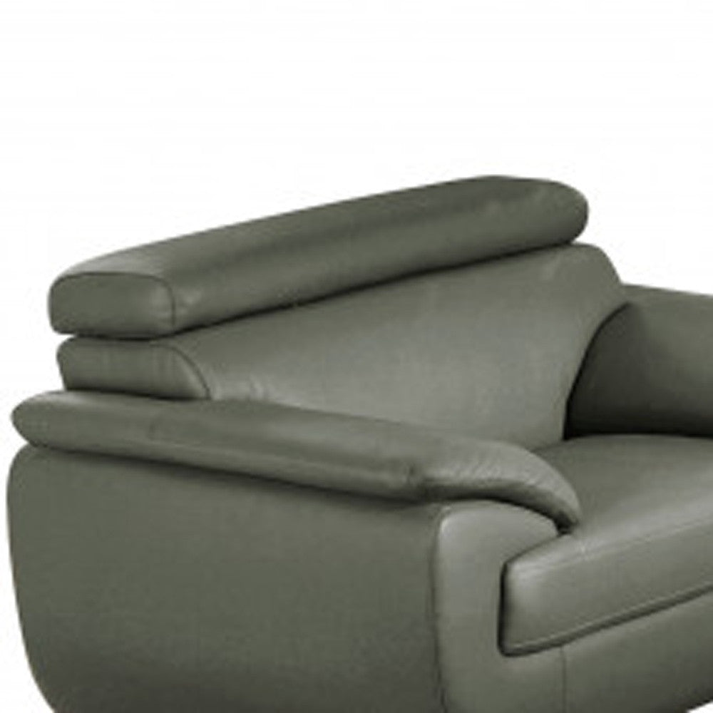 Carter Leather Seating Set – Gray