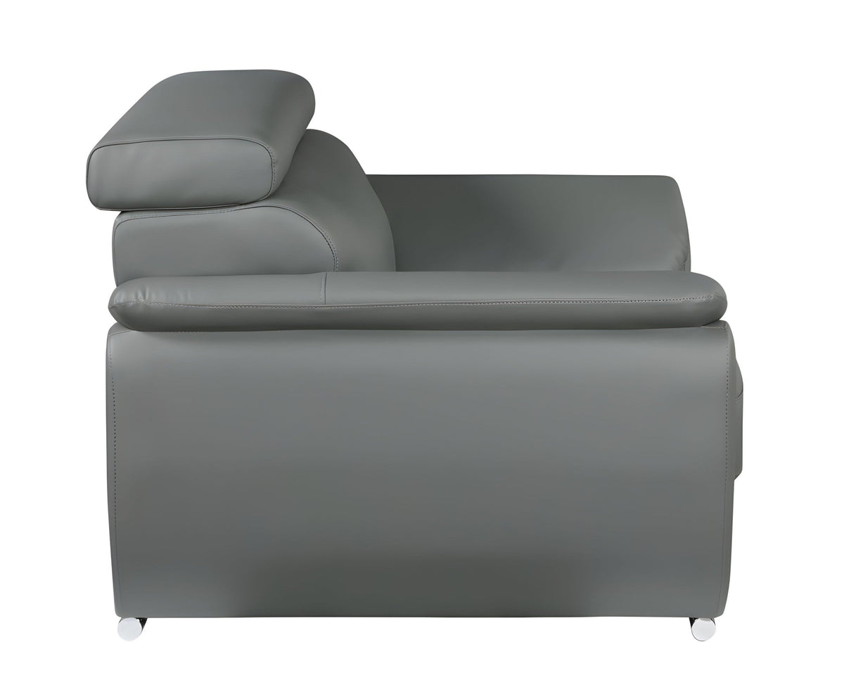 Carter Leather Sofa – Gray