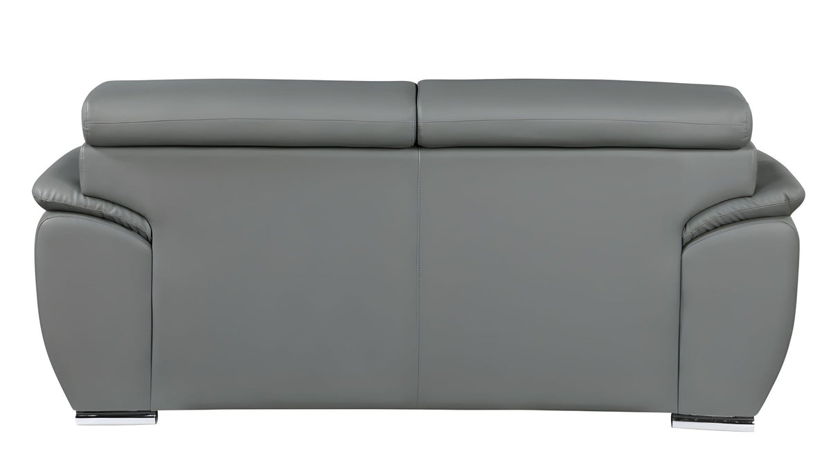 Carter Leather Sofa – Gray