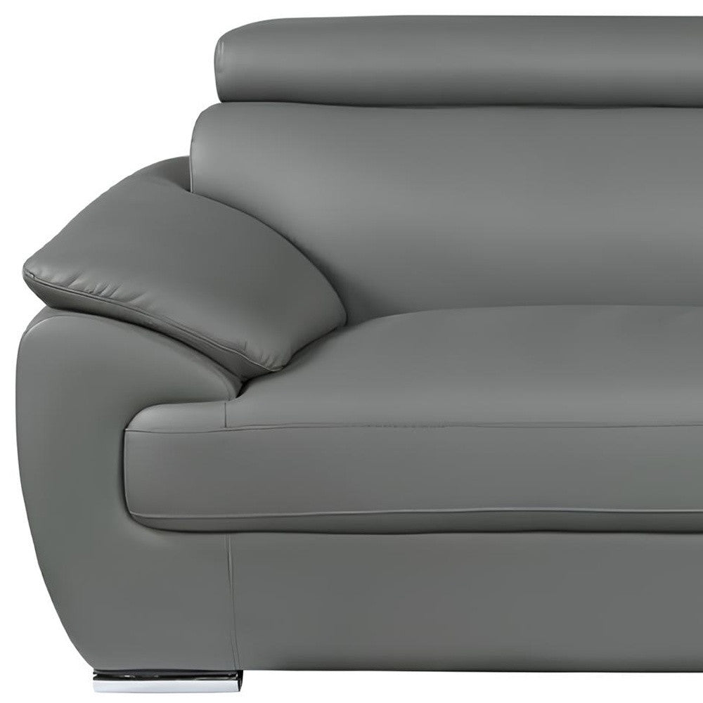 Carter Leather Sofa – Gray