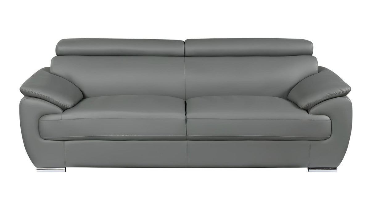 Carter Leather Sofa – Gray