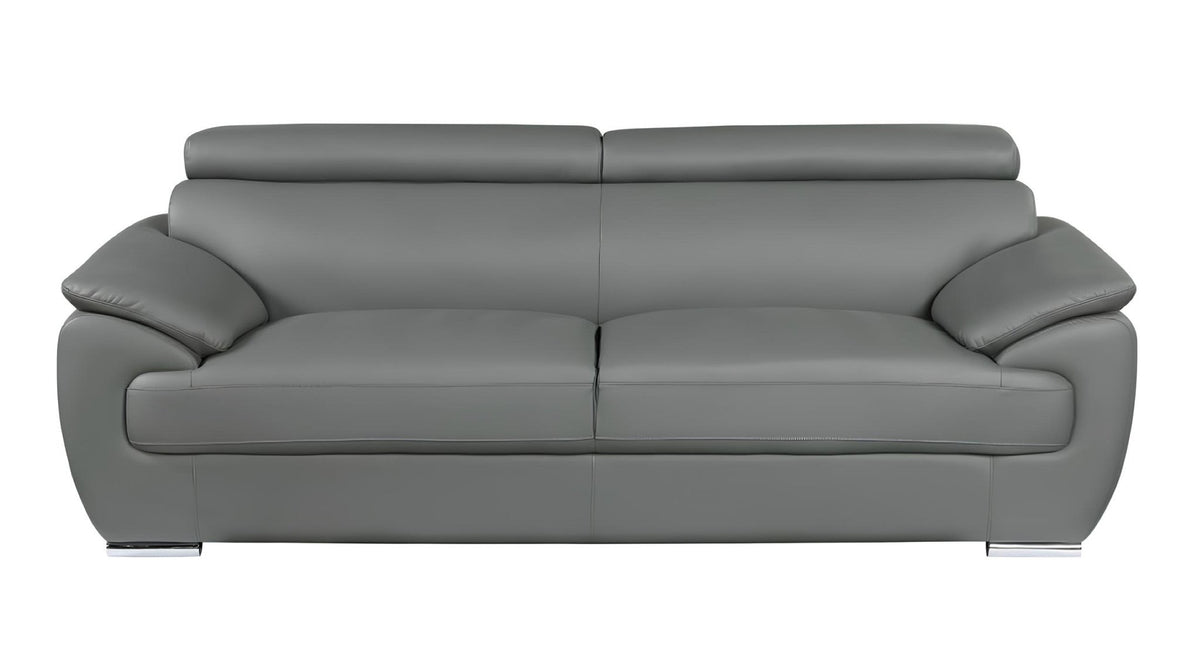 Carter Leather Sofa – Gray