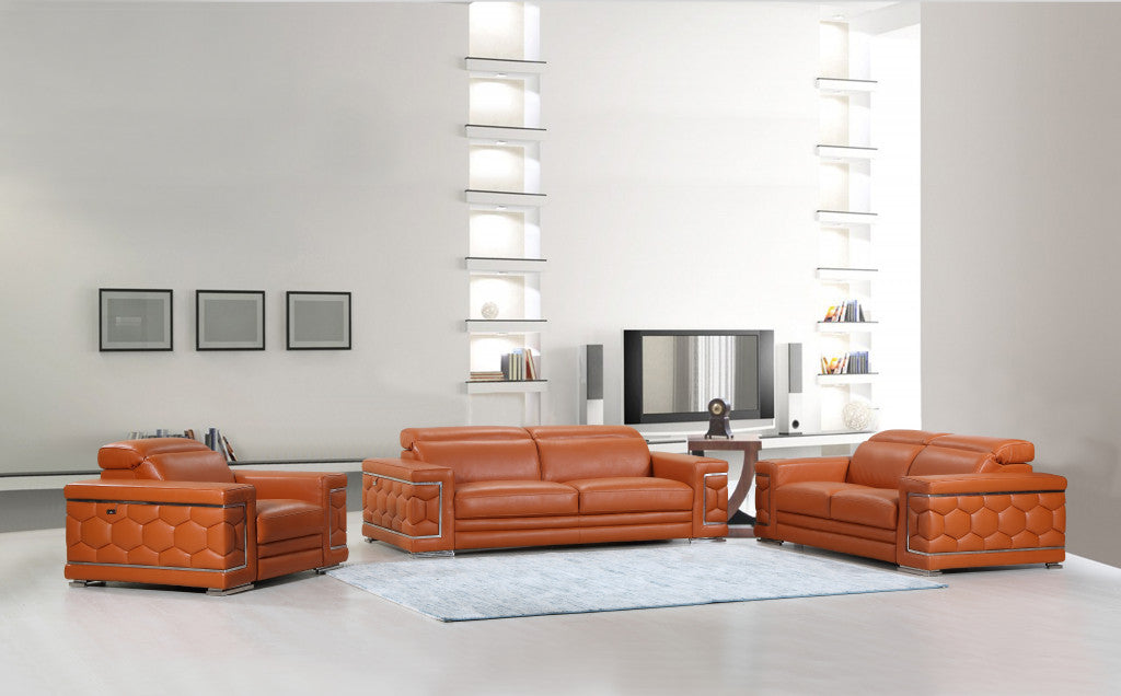 Monaco Leather Seating Set – Camel