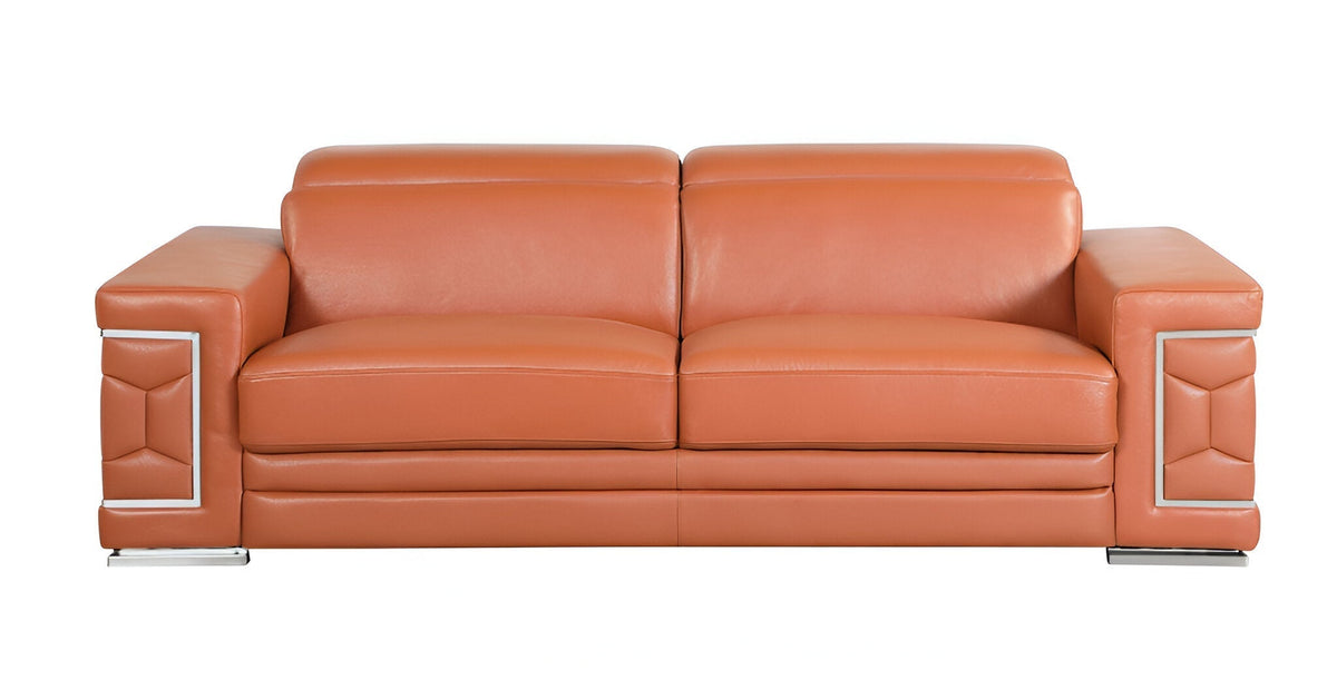 Monaco Leather Sofa – Camel