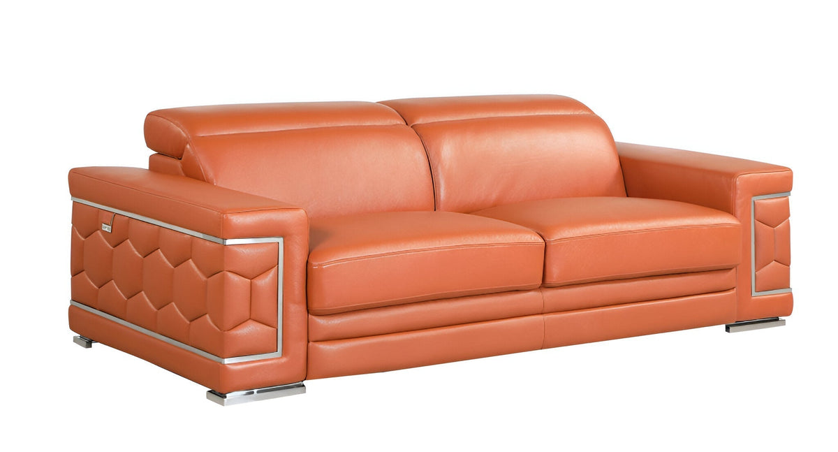 Monaco Leather Sofa – Camel