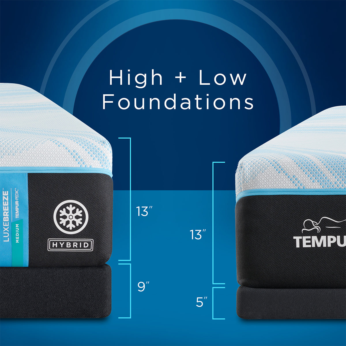 Tempur-Pedic TEMPUR-LuxeBreeze Medium Hybrid 13-Inch Mattress